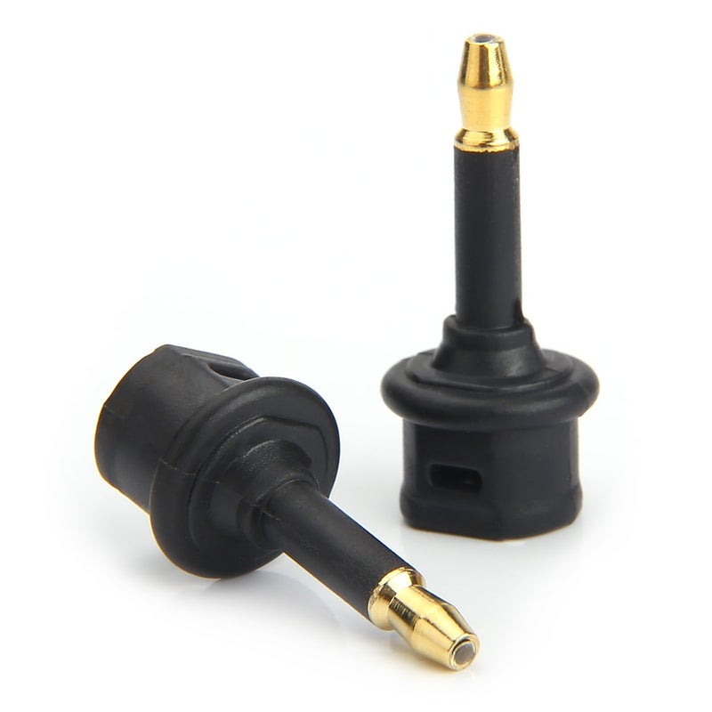 MOBOREST Digital Fiber Optic Toslink to 3.5mm Jack (Mini Toslink) Plug Adaptor Digital Optical for Audio (2Pack) - Image 2